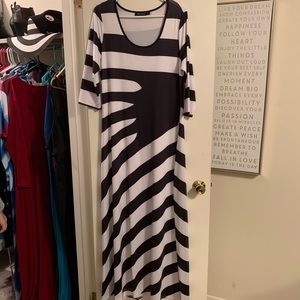 Plus Size Striped Maxi Dress